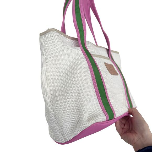 The Sak White Green Pink Shoulder Tote Bag - Picture 4 of 11